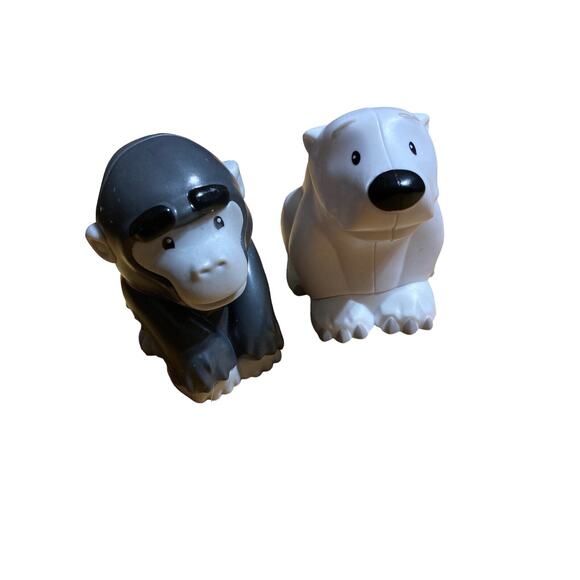 Fisher Price Little People GORILLA & POLAR BEAR Choo Choo Zoo Train Replacements - Picture 1 of 8